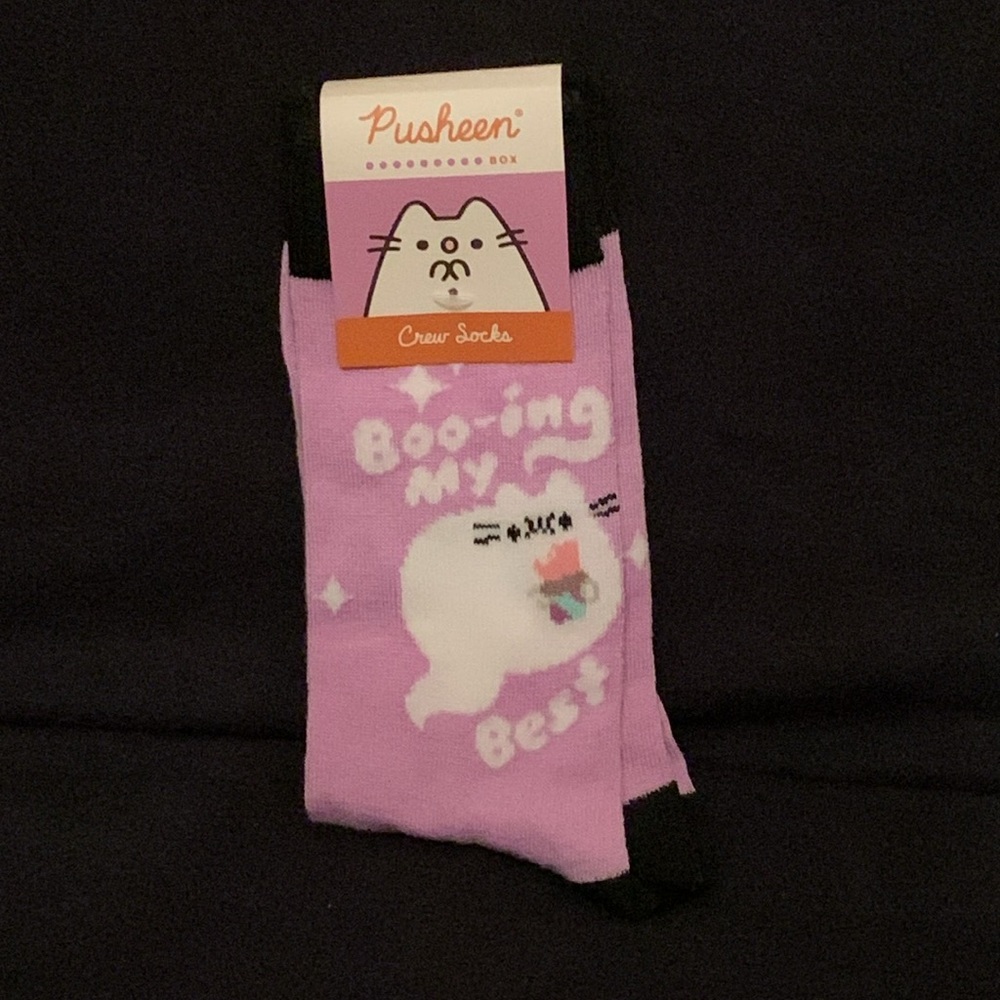 Pusheen Crew Socks Boosheen “Booing My Best” Halloween NWT